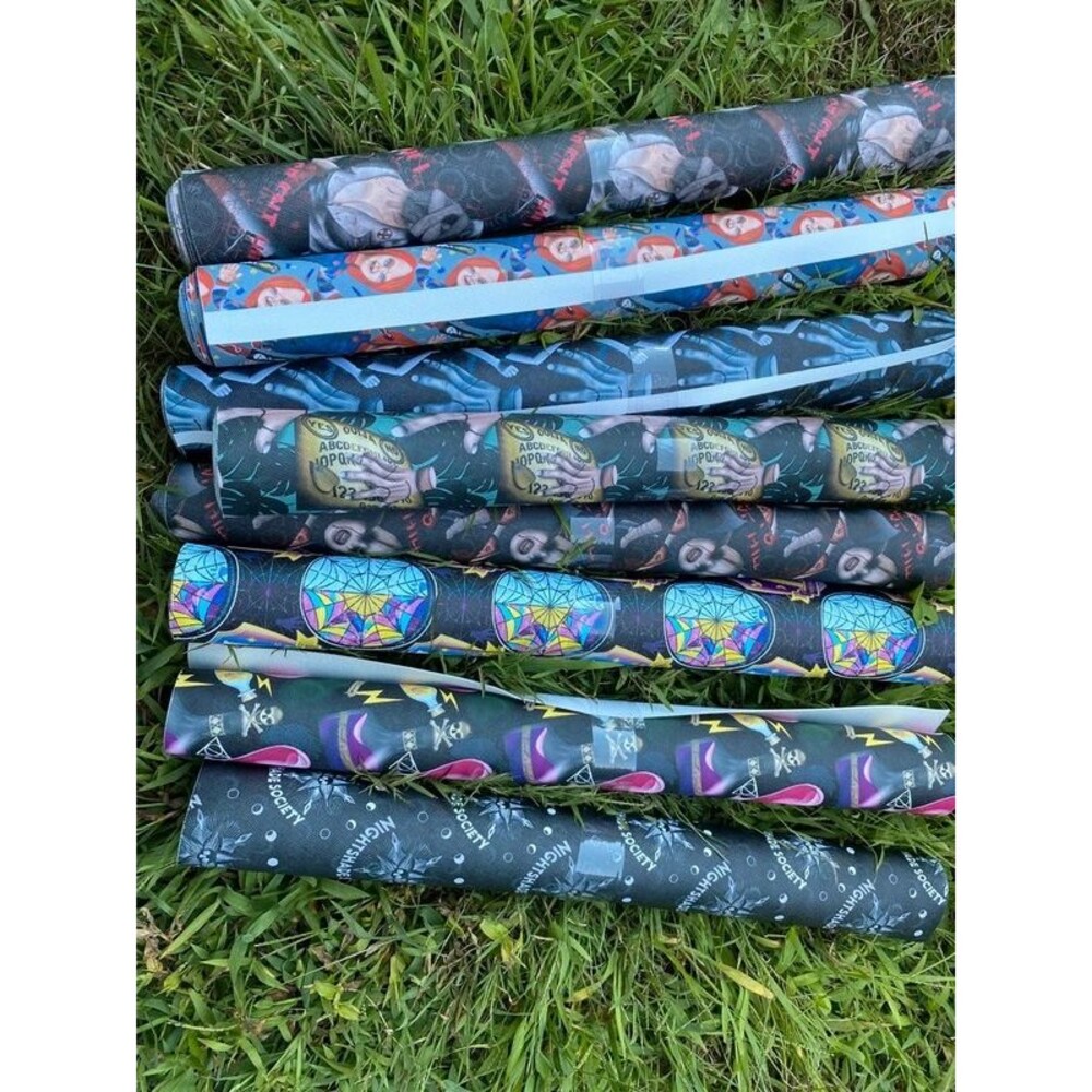 8 Spooky Sewable Vinyl Rolls – Purse/Bag Making – Custom Pr